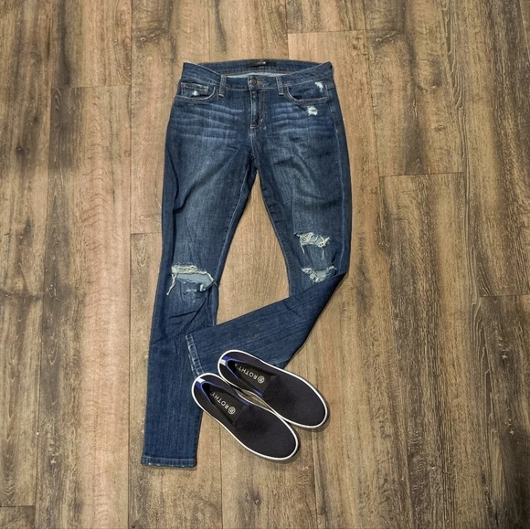 Joe's Jeans Distressed Skinny Jean in Vidika - Picture 2 of 7